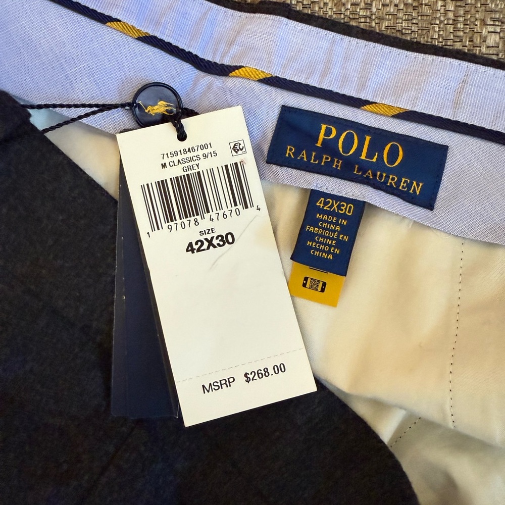 ❗️🆕Polo Ralph Lauren Wool-Blend Grey Suit / Trouser Pants $268 MSRP❗️ - Picture 8 of 11
